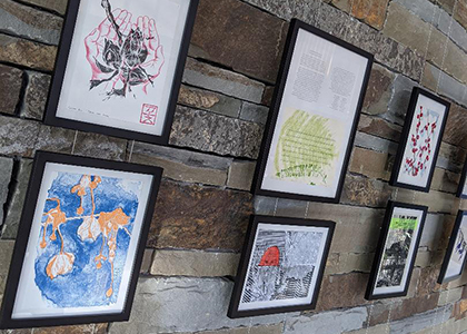 artwork hanging on a wall