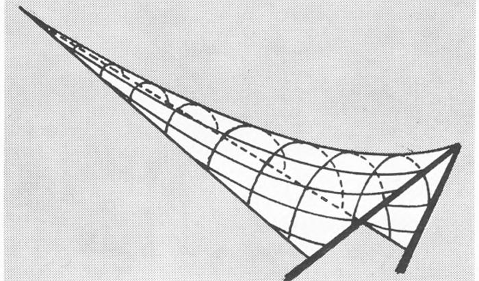 graphic illustrating the cable-arch concept