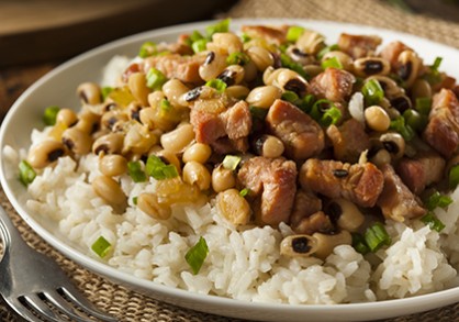 Homemade Southern Hoppin John with Rice and Pork
