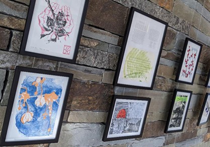 artwork hanging on a wall