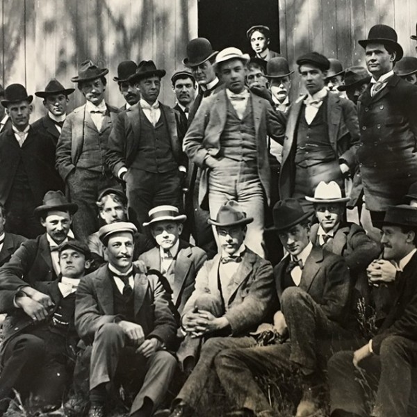 Black and white photo of Horticultural Lazy Club