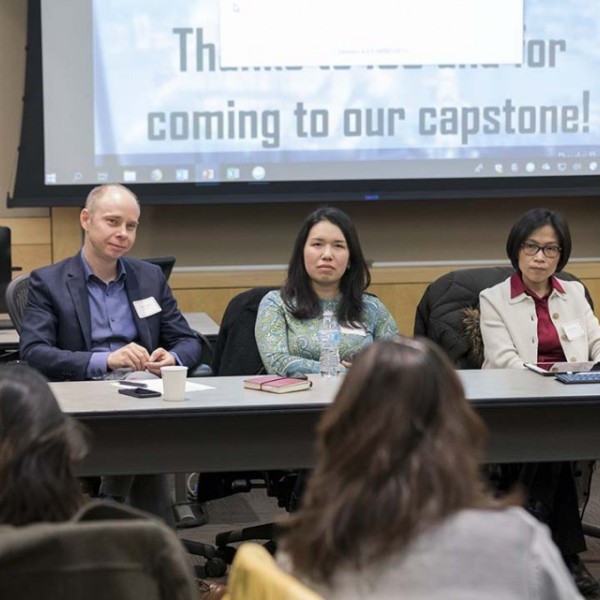 Five faculty fellows presenting results