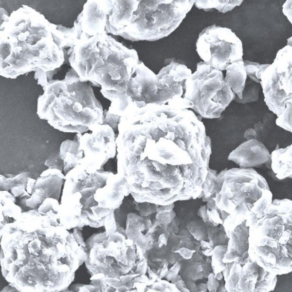 Microscopic view of microcapsules