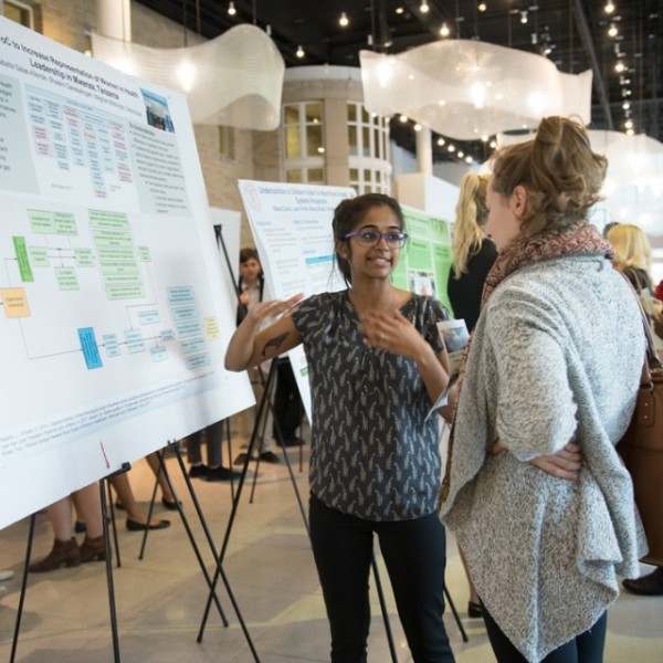 Student presents her research