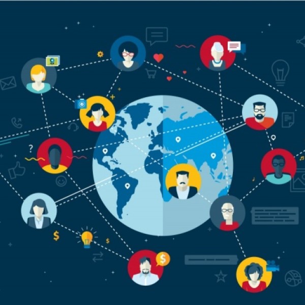 Illustration of global network