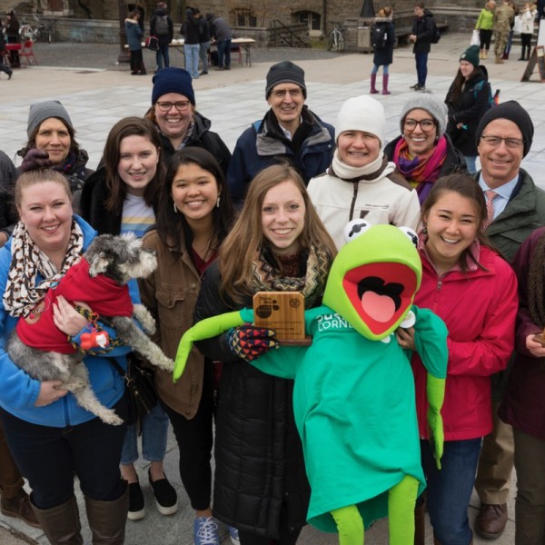 Awardees pose for a photo