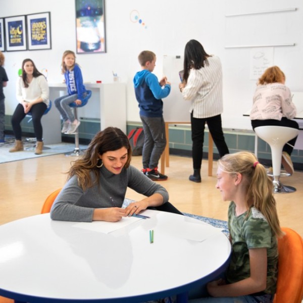 Ashlyn Smith working with Bailey Vliet 