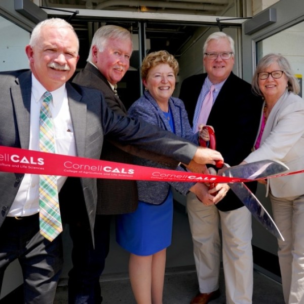 CALS and NYS leaders cut the ribbon on a new research facility 