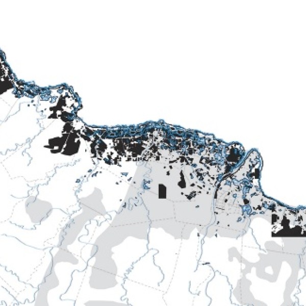 A map of a coastline