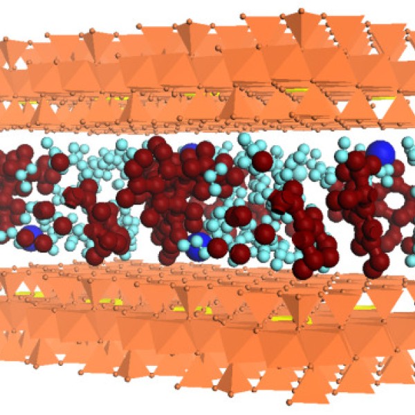A graphic depicting how antibiotics can hide within soil mineral layers