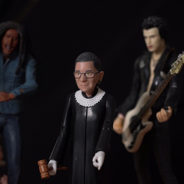 Small, plastic action figures 