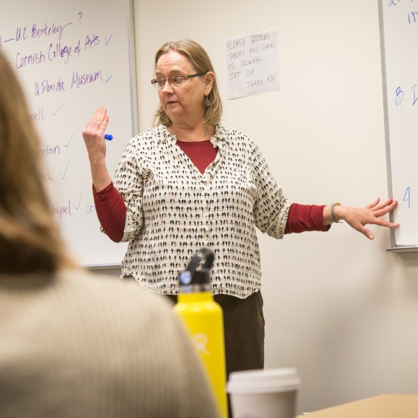 Annalisa Raymer teaches in classroom