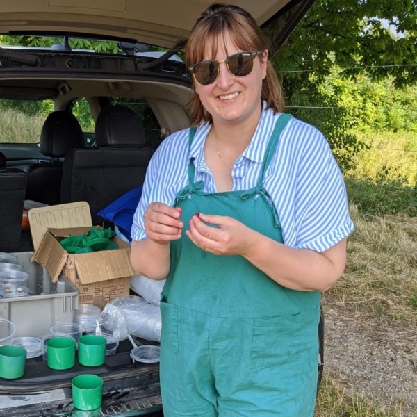 Dara Stockton holding berries