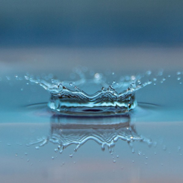 Water droplet falling