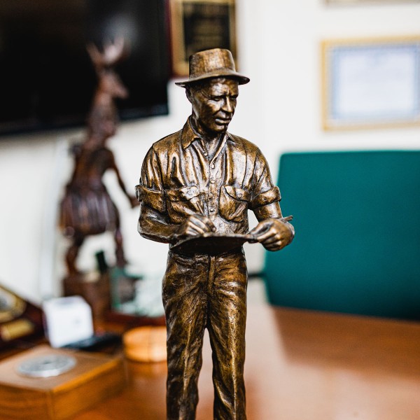 A statue of Norman Borlaug