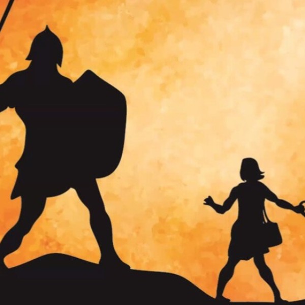 Illustration of David and Goliath