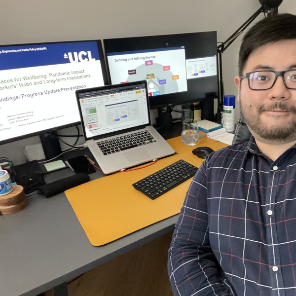 Kevin Lam in his home office.