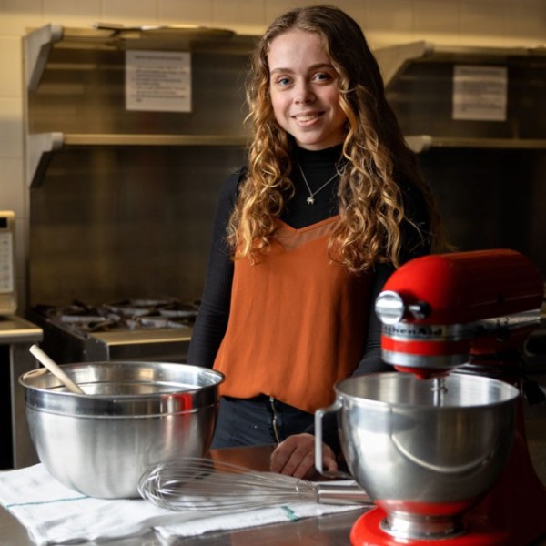 Cassidy Tryon in the Stocking Hall development kitchen