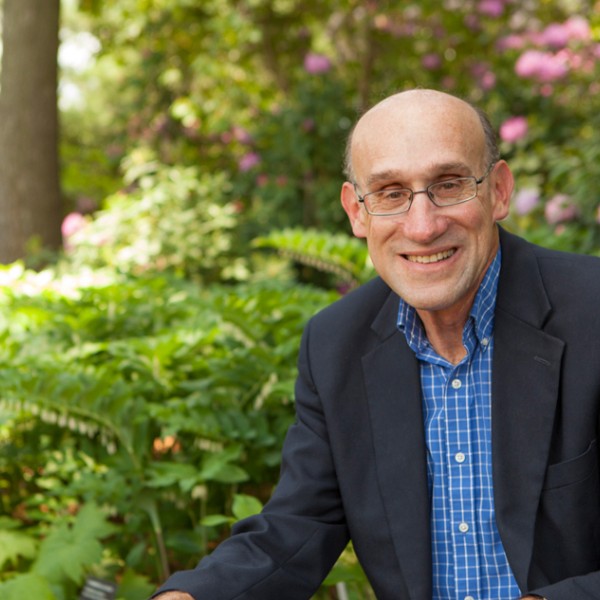 Don Rakow in the garden