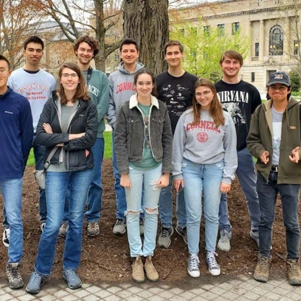 Students standing out on the Ag Quad in a group