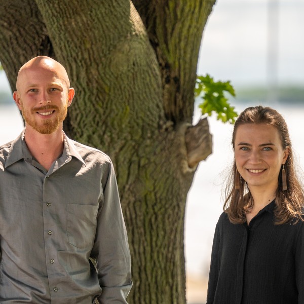 CCE Ag Climate Resiliency Specialists Jenna Walczak and Zach Spangler