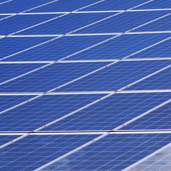 Close up image of solar panels.