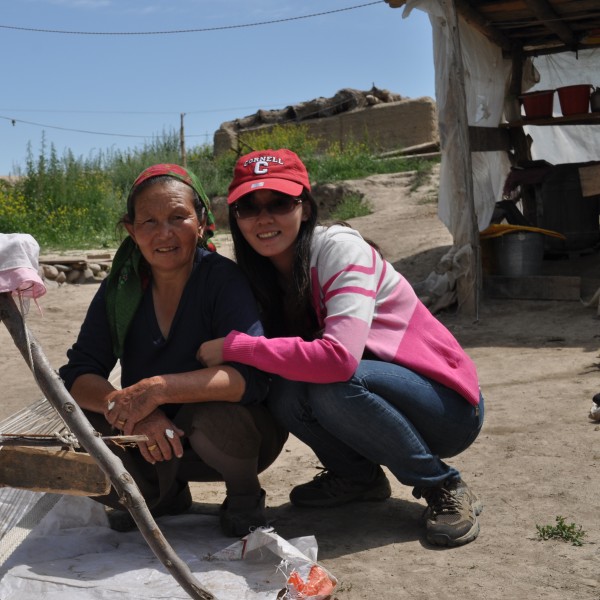 Two women engage in research in Xinjiang, China