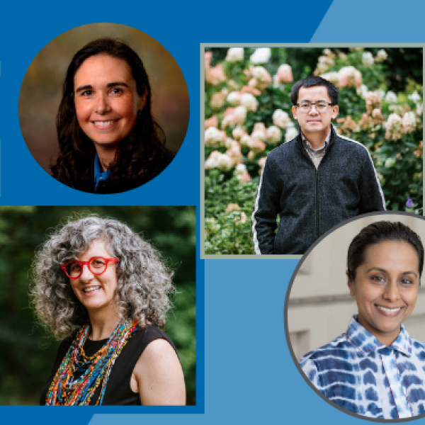 (L-R), Steven Mana’oakamai Johnson, Natalie Cápiro ’00, Hale Ann Tufan, Chuan Liao, Shaila Musharoff, Michael Charles ’16.