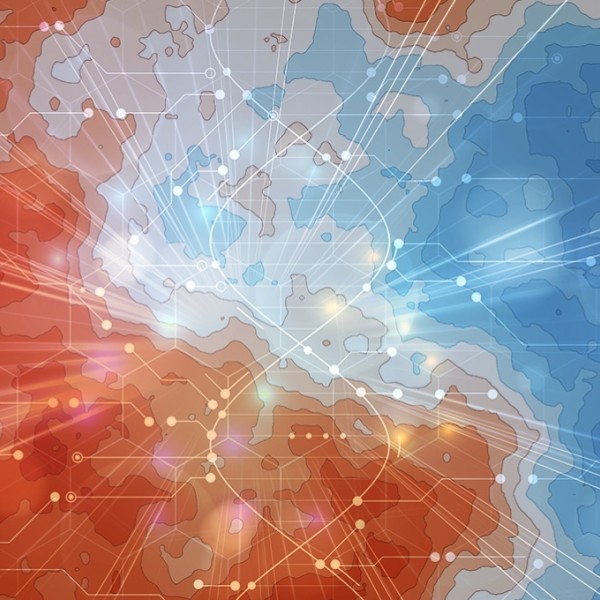 Image of a closeup heat map