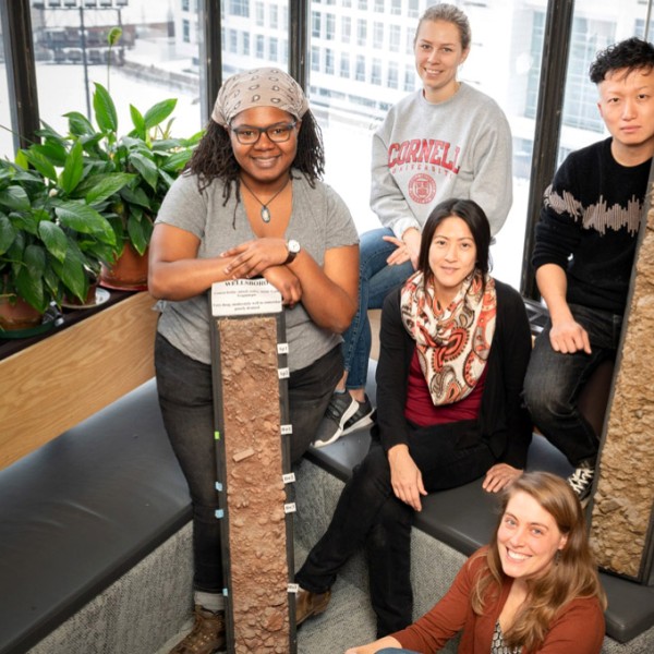 kao-kniffin lab with soil monoliths