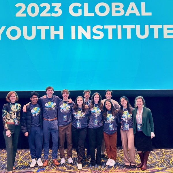 Group of students on stage