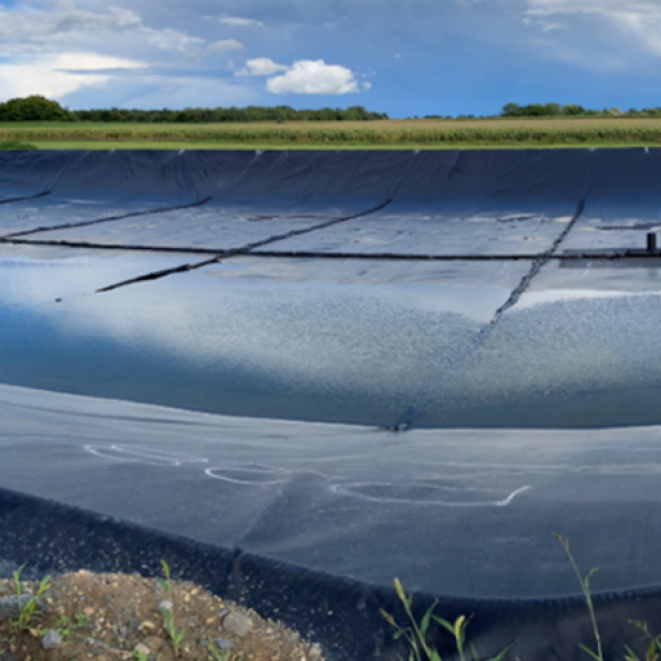 anaerobic digester cover with water