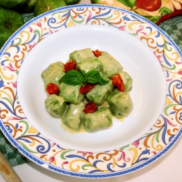 Nonna’s Nopales gnocchi in a dish
