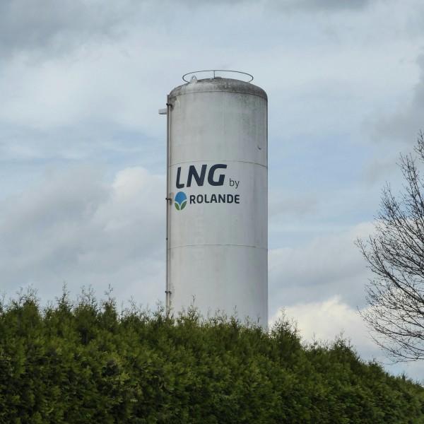 A silo containing liquefied natural gas