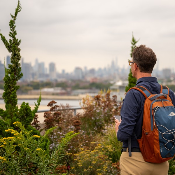 Andy Turner looks out over New York City