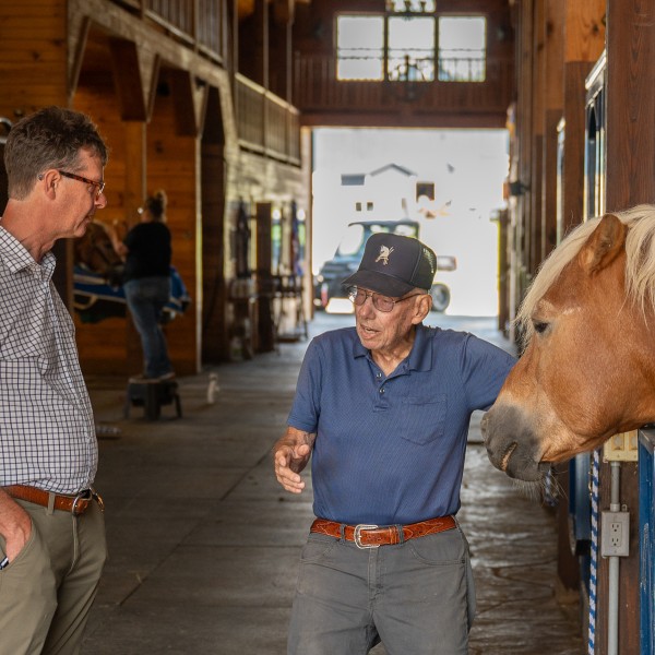 Andy Turner on a farm tour