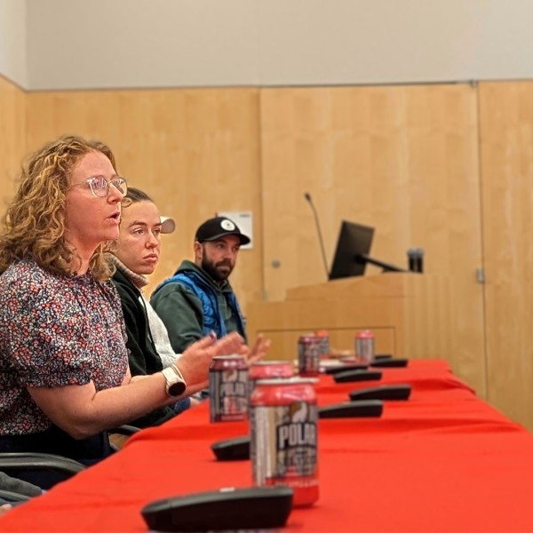alumni panel at table