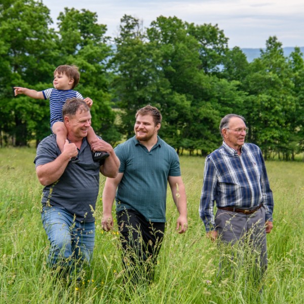4 generations of James’ at Angus Glen Farms