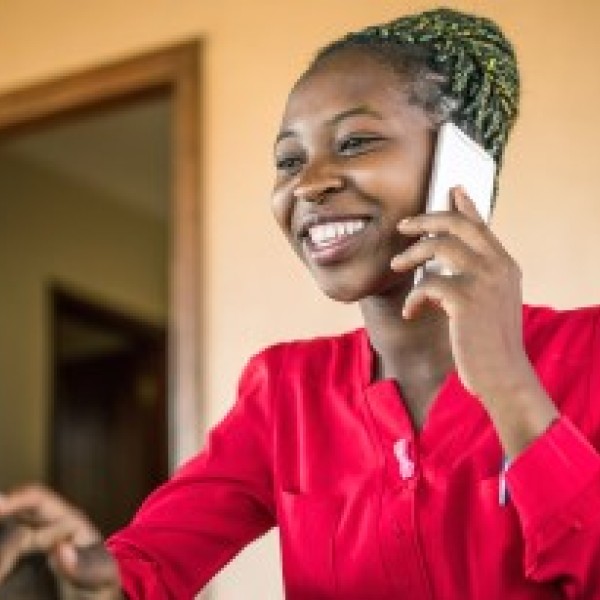 woman talking on a phone