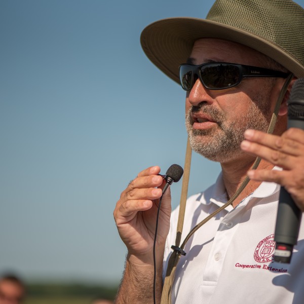 Mario addressing attendees at the Lake Ontario Fruit filed days