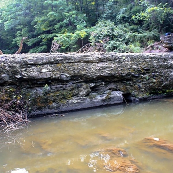 The Shapp Pond Dam near the outlet of the East Branch of Wappinger Creek in Dutchess County.