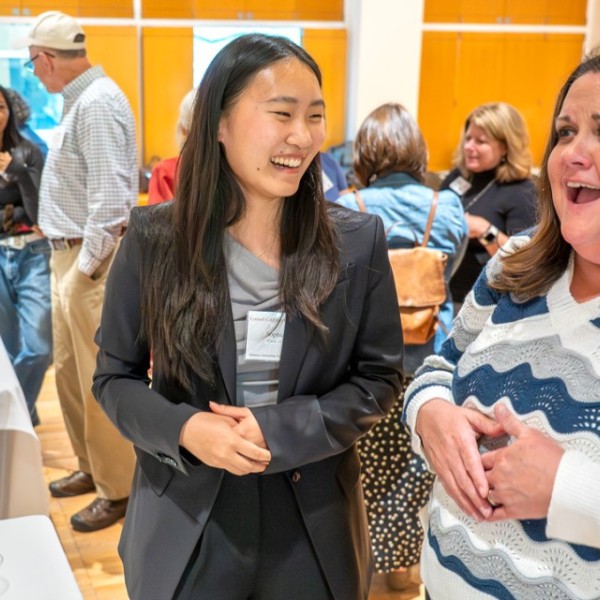 Cornell Cooperative Extension Summer Intern presents at Reception in the Biotechnology Building