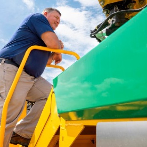 Terry Bates, director of the Cornell Lake Erie Research and Extension Laboratory, works at the experimental vineyard in Portland, New York