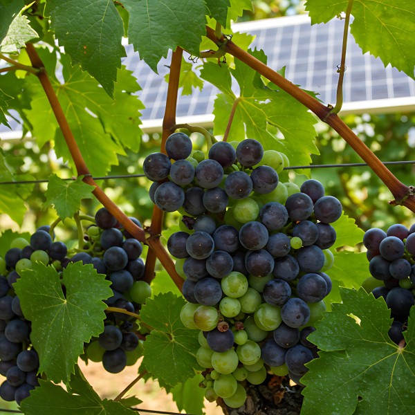 Grape agrivoltaics