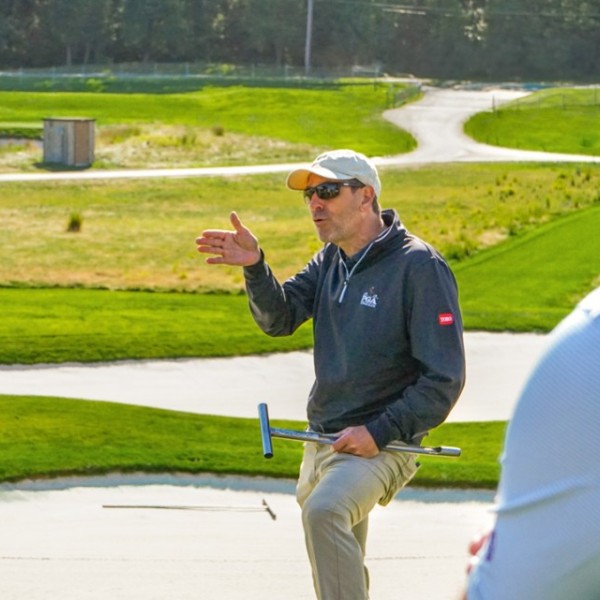 Jake Zajkowski/Provided Frank Rossi, associate professor of horticulture in the College of Agriculture and Life Sciences, leads Long Island golf course superintendents on a walk and talk event at Bethpage, just weeks before the 2025 Ryder Cup.