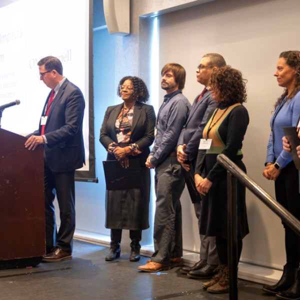 Winners on stage at the President’s Awards for Employee Excellence