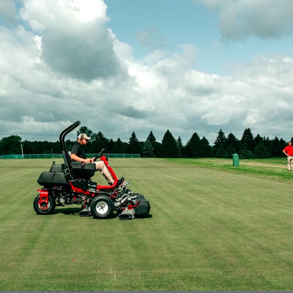 mowing green test plots