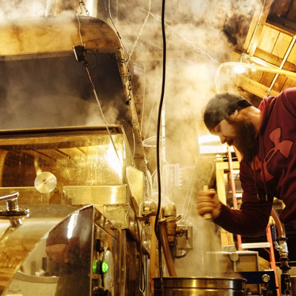 Maple sap is boiled down at Cornell’s Arnot Teaching and Research Forest in Van Etten, New York.